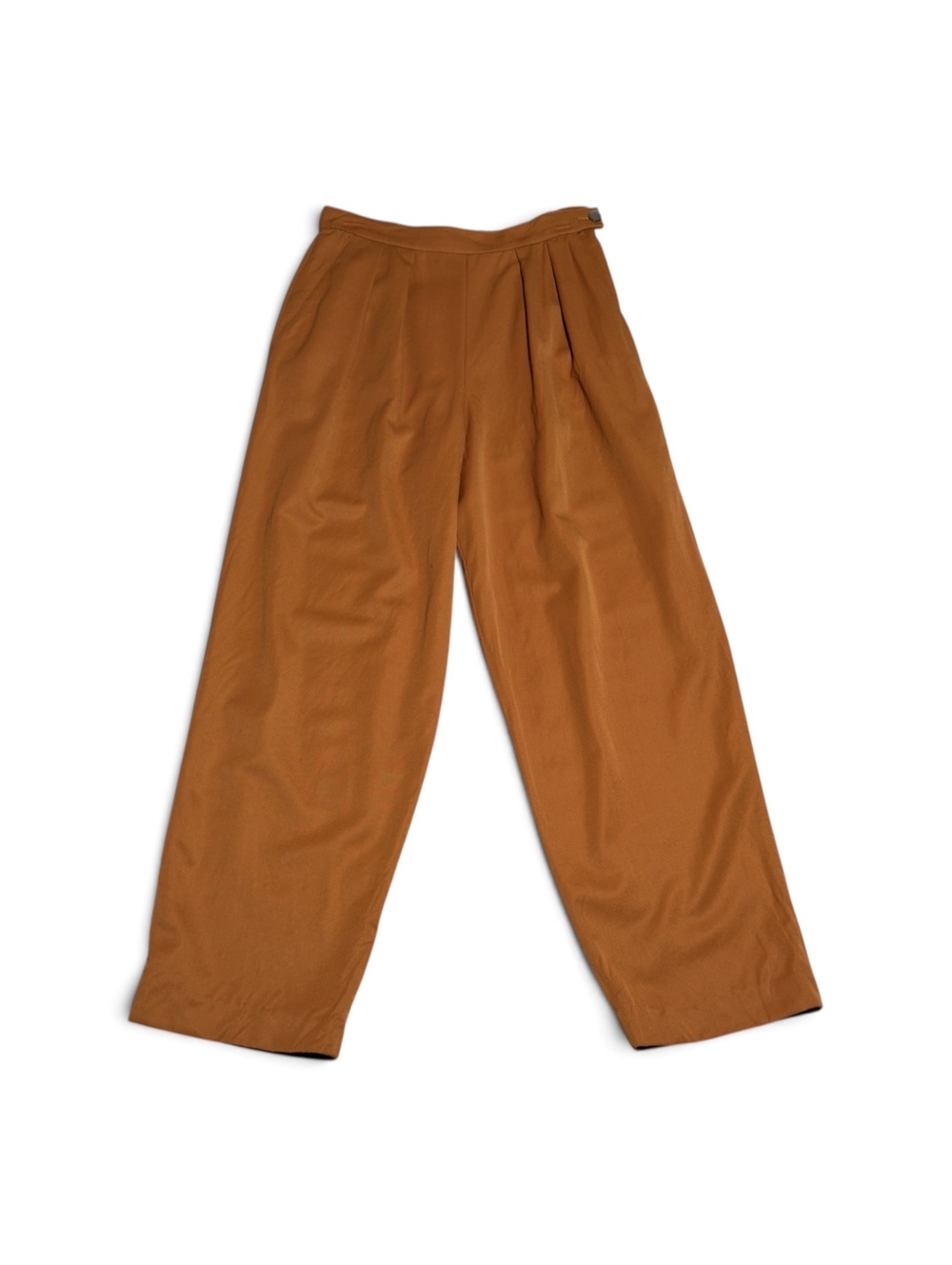 Vintage Perry Ellis Portfolio Wool Wide Leg Pants Size 10 Rust Brown